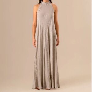 Elegant Gray Maxi Dress